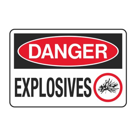 Danger Explosives Decal